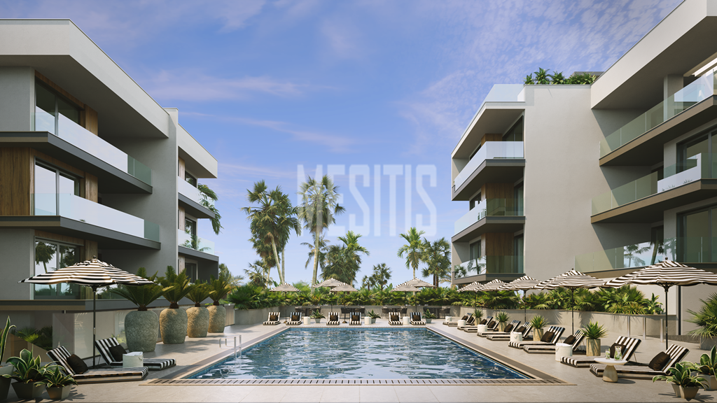 Seaview Luxury 1 Bedroom Apartment For Sale In Leivadia, Larnaca - With Communal Swimming Pool & Gym #37241-1